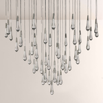 Raindrop Glass Round Solitaire Chandelier -kimoylights