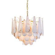 Alabaster Feathery Chandelier 21.7