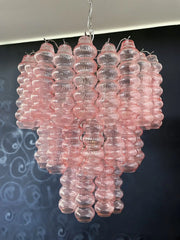 Murano Chandelier – Curva – Rosa – 48 tubes
