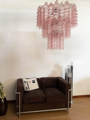 Murano Chandelier – Curva – Rosa – 48 tubes
