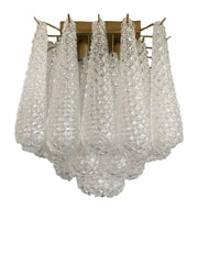 Murano Ceiling lamp – Drop – 32 glasses – Transparent
