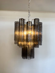 Murano Chandelier – 30 tubes – Smoky Glass Tubes