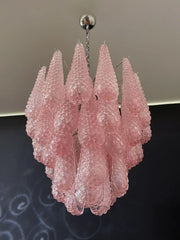Murano Chandelier – Drop – 41 glasses – Pink