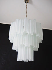Murano Chandelier – 48 tubes – matte white
