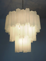 Murano Chandelier – 48 tubes – matte white