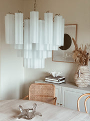 Murano Chandelier – 36 tubes – Matte white