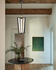 Aged Brass/Black LED Arm Edgemere Cage Collection Linear Pendants Light 16