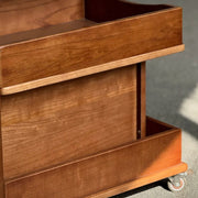 Nedure Solid Wood Side Table Trolley