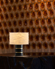 Elegant Lighting G9 Cloud Stone Alabaster Table Lamp Wide D10