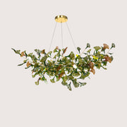 Green/Brown Ginkgo Chandelier Style B