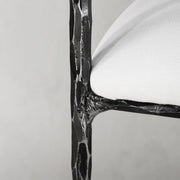 Hand-Forged Metal Curved Chair