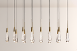 Raindrop Glass Solitaire Linear Chandelier-kimoylights