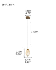 Modern Linear White Alabaster Solid Ball Thread Synthetic Shade Hanging Light for Dining