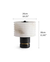 Elegant Lighting G9 Cloud Stone Alabaster Table Lamp Wide D10