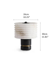Elegant Lighting G9 Cloud Stone Alabaster Table Lamp Wide D10