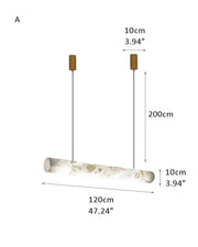 Minimalist Long Cord Ceiling Pendant Alabaster Lighting