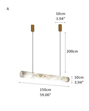 Minimalist Long Cord Ceiling Pendant Alabaster Lighting