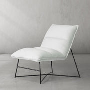Hand-Forged Metal Fabric Lounge Chair