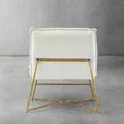 Hand-Forged Metal Fabric Lounge Chair