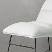 Hand-Forged Metal Fabric Lounge Chair