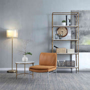 Hand-Forged Metal Marble Round Side Table 3 Leg 24