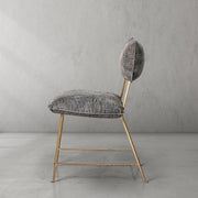 Hand-Forged Metal Cartier Armless Dining Chair