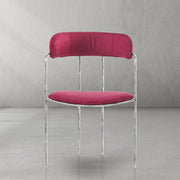 Hand-Forged Metal Vintage Armrest Dining Chair