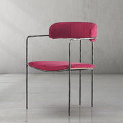 Hand-Forged Metal Vintage Armrest Bar Chair