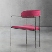 Hand-Forged Metal Vintage Armrest Bar Chair