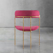 Hand-Forged Metal Vintage Armrest Dining Chair