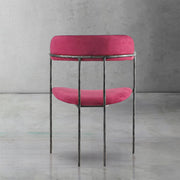 Hand-Forged Metal Vintage Armrest Dining Chair