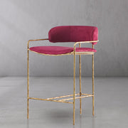 Hand-Forged Metal Vintage Armrest Bar Chair