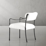 Hand-Forged Metal Retro Copper Iron Frame Dining Chair