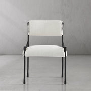 Hand-Forged Metal Retro Copper Iron Frame Armless Dining Chair