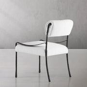 Hand-Forged Metal Retro Copper Iron Frame Armless Dining Chair