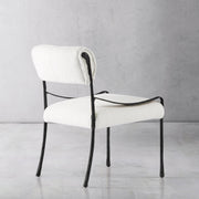 Hand-Forged Metal Retro Copper Iron Frame Armless Dining Chair