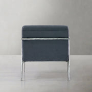 Hand-Forged Metal Retro Silver Iron Frame Track Armchair