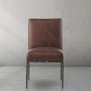 Hand-Forged Metal Minimalist Fabric Dining Chair