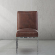 Hand-Forged Metal Minimalist Fabric Dining Chair