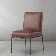 Hand-Forged Metal Minimalist Fabric Dining Chair