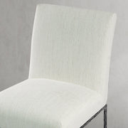 Hand-Forged Metal Minimalist Fabric Dining Chair