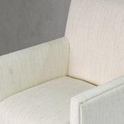 Hand-Forged Metal Track Fabric Lounge Armchair