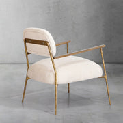 Hand-Forged Metal White Pure Wood Handrail Chair