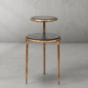 Hand-Forged Metal Tiered Accent Table