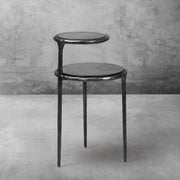 Hand-Forged Metal Tiered Accent Table