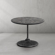 Hand-Forged Metal Wooden Side Table