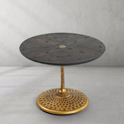Hand-Forged Metal Wooden Side Table