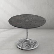Hand-Forged Metal Wooden Side Table