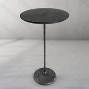 Hand-Forged Metal Wooden Side Table