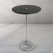 Hand-Forged Metal Wooden Side Table